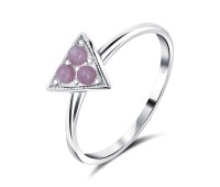 Rose Quartz Silver Rings NSR-2463-RQ 